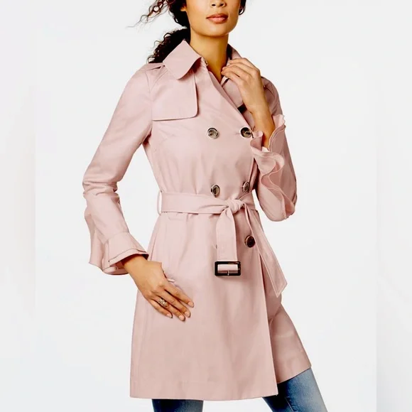 SAME EDELMAN pink trench coat - Picture 2 of 9